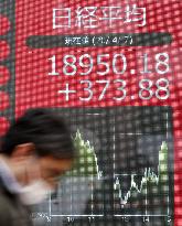 Nikkei up sharply