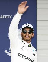 Auto racing: Lewis Hamilton