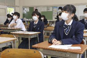 School reopening in Japan's Tottori Pref.