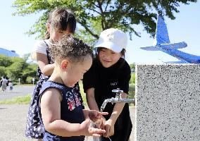 Unseasonably hot weather in Japan
