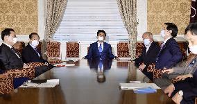 Japan PM Abe at meeting of LDP executives