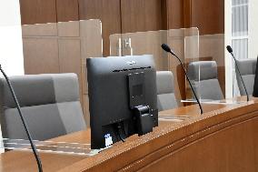 Anti-virus measure in court hearing room