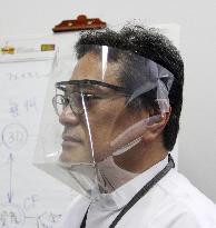 Face shields made of sheet protectors