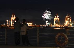 Fireworks light up Japan