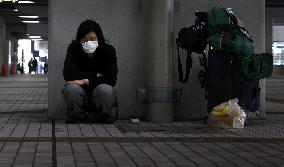 Homeless man in Tokyo