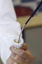 Japan's 1st heart valve implant inserting catheter from groin
