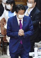 PM Abe at lower house session