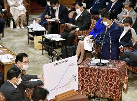 PM Abe at lower house session