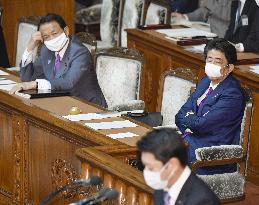 PM Abe at lower house session