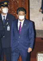 PM Abe at lower house session