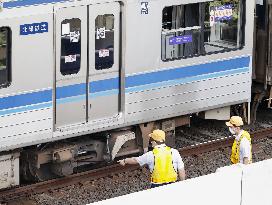 Train car derailment in Tokyo