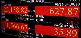 Rise in Tokyo stocks