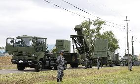 PAC-3 interceptor drill by Japan Self-Defense Forces