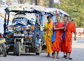 Monks in Laos