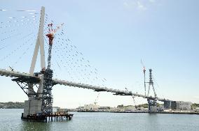 Reconstruction of disaster-hit bridge in Japan