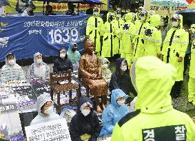 Friction over comfort woman statue in Seoul