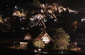 World Heritage farmhouses in Gifu lit up