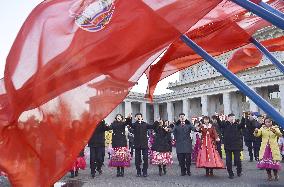 Year-end scene in Pyongyang