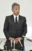 Ex-Japan defense chief denies receiving cash in casino-bribery case