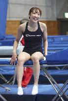 Trampoline: World champion Hikaru Mori at training