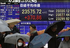 Tokyo stock market's rebound