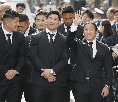 Japan's Rugby World Cup team parade in Tokyo