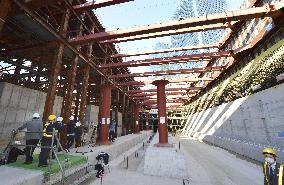 New station under construction in Osaka