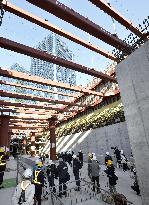 New station under construction in Osaka