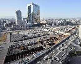 New station under construction in Osaka