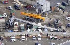 Crane accident in northeastern Japan
