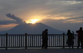 "Diamond Sakurajima" mountain in Japan