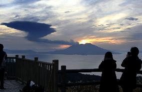 "Diamond Sakurajima" mountain in Japan