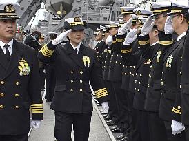 Woman takes helm of Japanese Aegis destroyer for 1st time