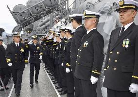 Woman takes helm of Japanese Aegis destroyer for 1st time