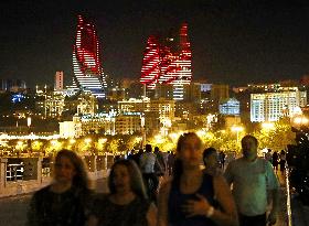 Flame Towers in Azerbaijan