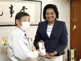 Zambian Ambassador to Japan in typhoon-hit town