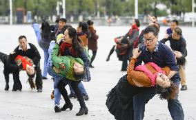 Ballroom dancing in China park