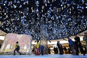 Renovated underground shopping mall square in Osaka