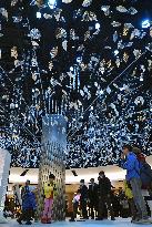 Renovated underground shopping mall square in Osaka