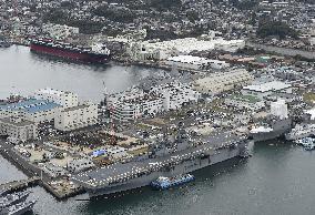 New U.S. amphibious assault ship deployed in Sasebo