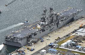 New U.S. amphibious assault ship deployed in Sasebo