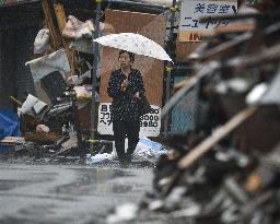 Nearly a month after major quakes in southwestern Japan
