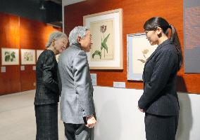 Japan's Emperor and Empress visit art show in Tokyo