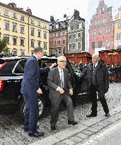 Nobel-winning scientist Honjo in Stockholm