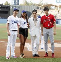 Naomi Osaka, Miyavi at Dodger Stadium