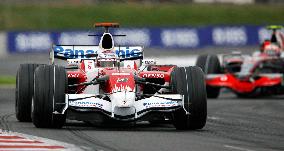 Toyota's Jarno Trulli comes in 3rd in French F1 Grand Prix
