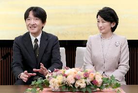 Prince Akishino turns 51, finds emperor's abdication message "good"