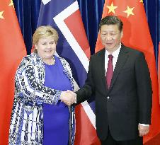 China's Xi, Norwegian PM meet in Beijing