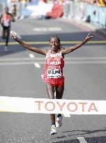 Athletics: Bahrain's Chelimo wins women's marathon gold in world c'ships