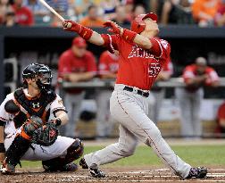 Angel's Matsui flies out vs. Orioles